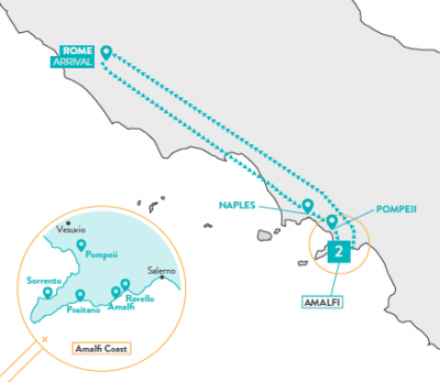 Map showing the Tour regions